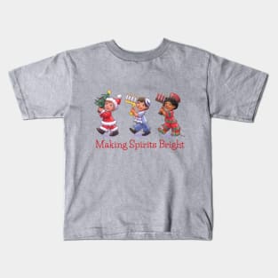 "Making Spirits Bright" Interfaith Holiday Kids Kids T-Shirt